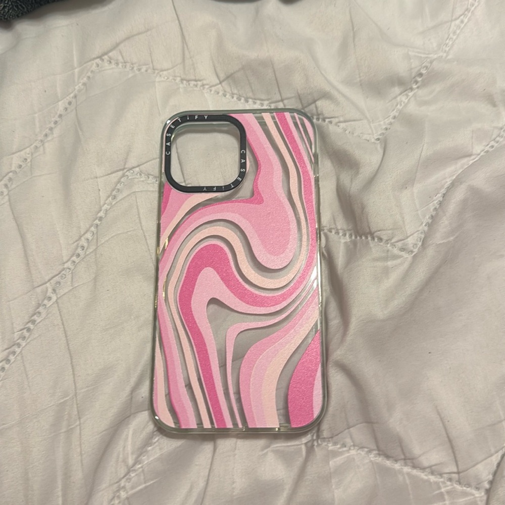 Pink swirls iPhone 13 Pro Max case